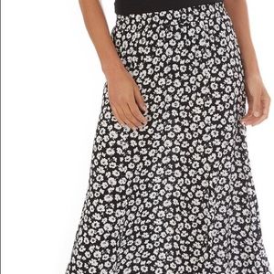 APT 9 floral dark blue elastic waist skirt.  NWT